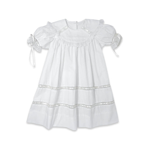 Donahue Dress - Blessings White Batiste, Ecru Ribbon Dress Lullaby Set 
