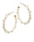 Dotted Pearl and Enamel Hoops Womens Earrings Golden Stella Ivory 