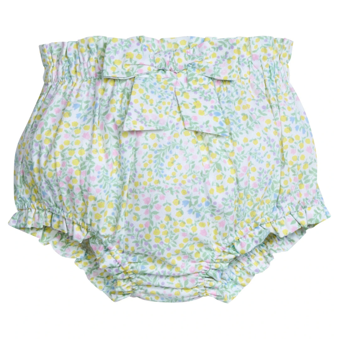 Dottie Bow Diaper Cover - Briarcliff Floral Girl Bloomer Set Little English 