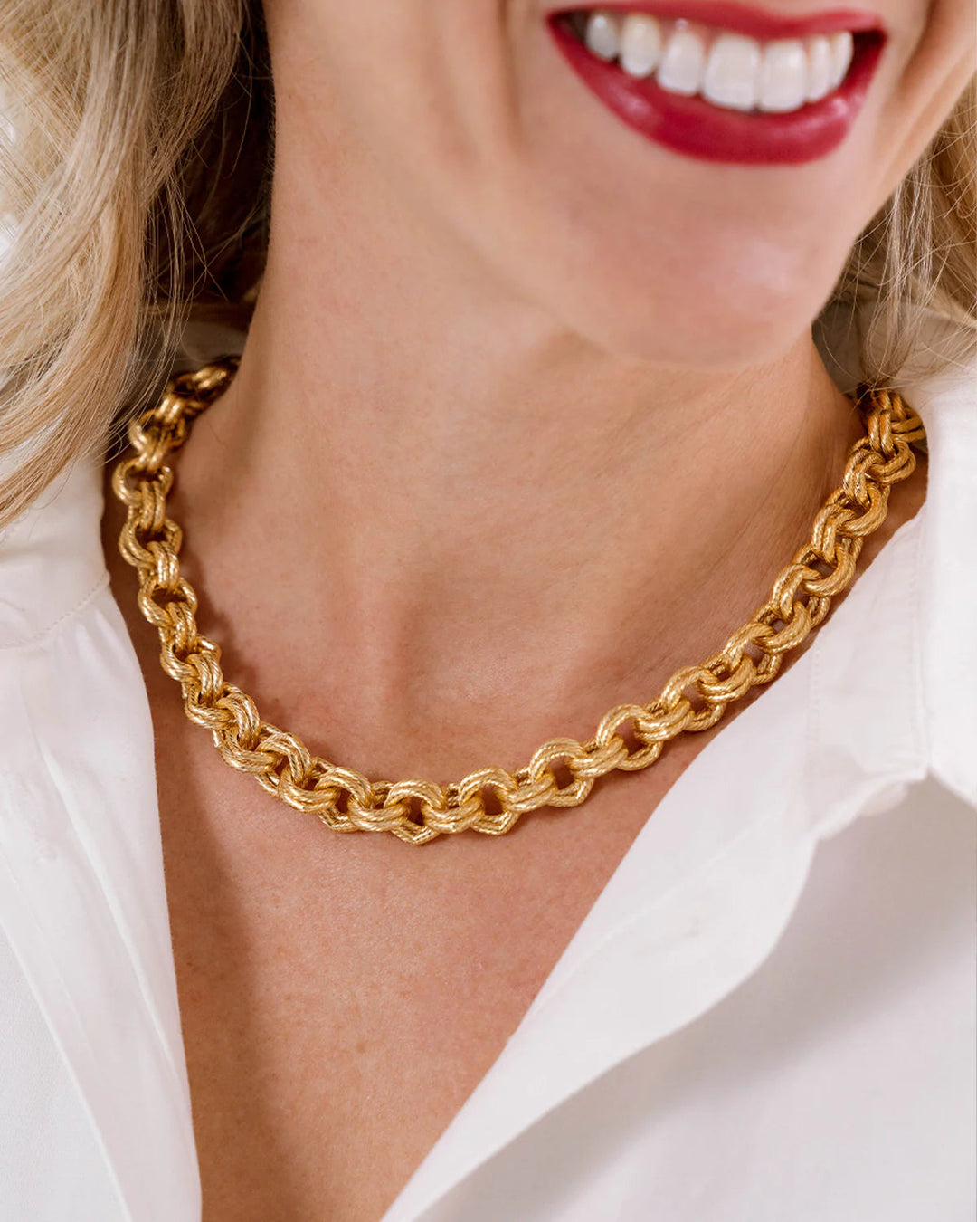 Double Link Chain Necklace Womens Necklace Susan Shaw 