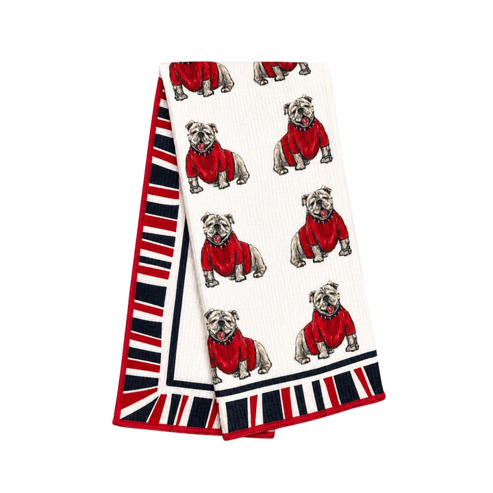 Double Sided Game Day Bulldog Towel Tea Towels Keva 