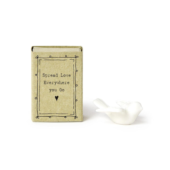 Dove in Matchbox Inspirational Decor Two's Company Spread Love Everywhere You Go 
