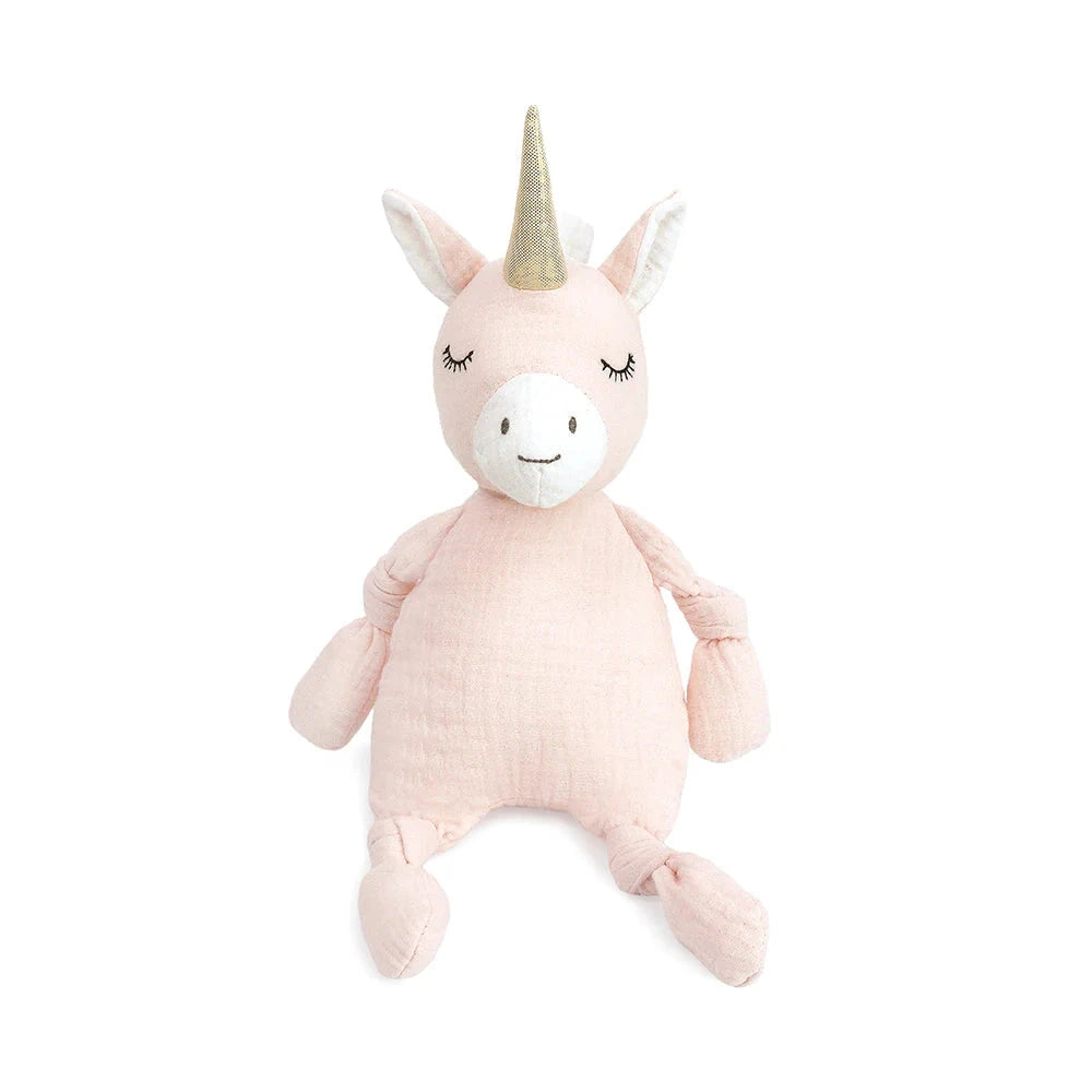 Dreamy Unicorn Muslin Knotted Soft Doll Plush Toy Mon Ami 