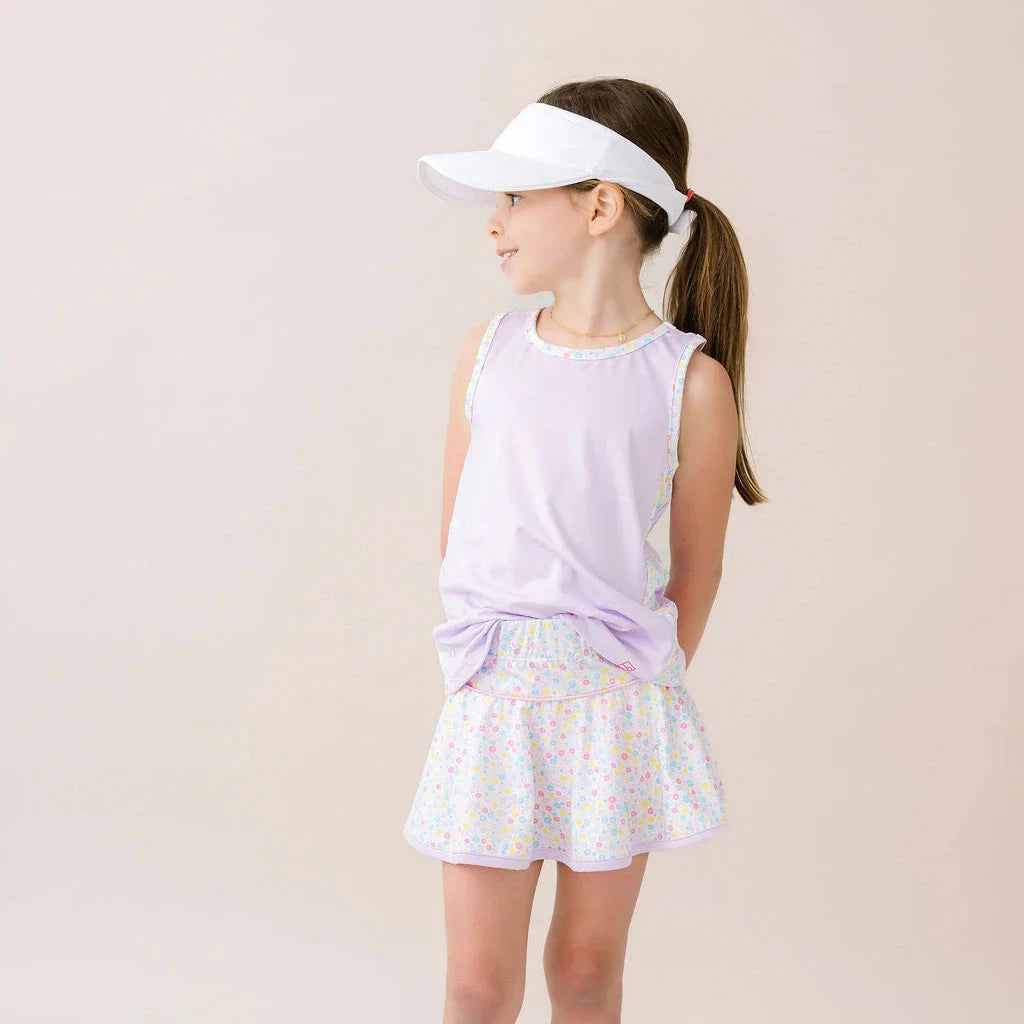 Drew Tank - Petal Purple, Sunny Day Floral Girl Shirt Set Athleisure 