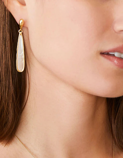 Drip Earrings Mother-of-Pearl Womens Earrings Spartina 