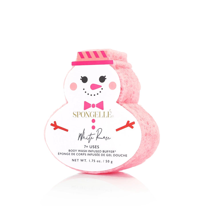 Snowman Holiday Body Buffer - White Rose