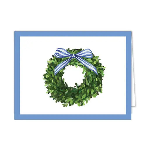 Folded Notecard - Boxwood Wreath