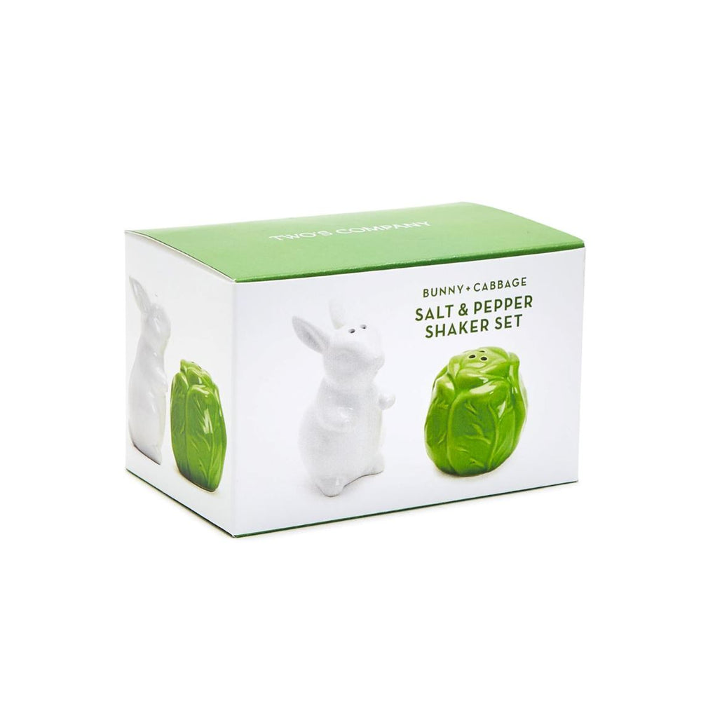 Easter Bunny and Cabbage Leaf Salt and Pepper Shaker Set Salt and Pepper Two's Company 