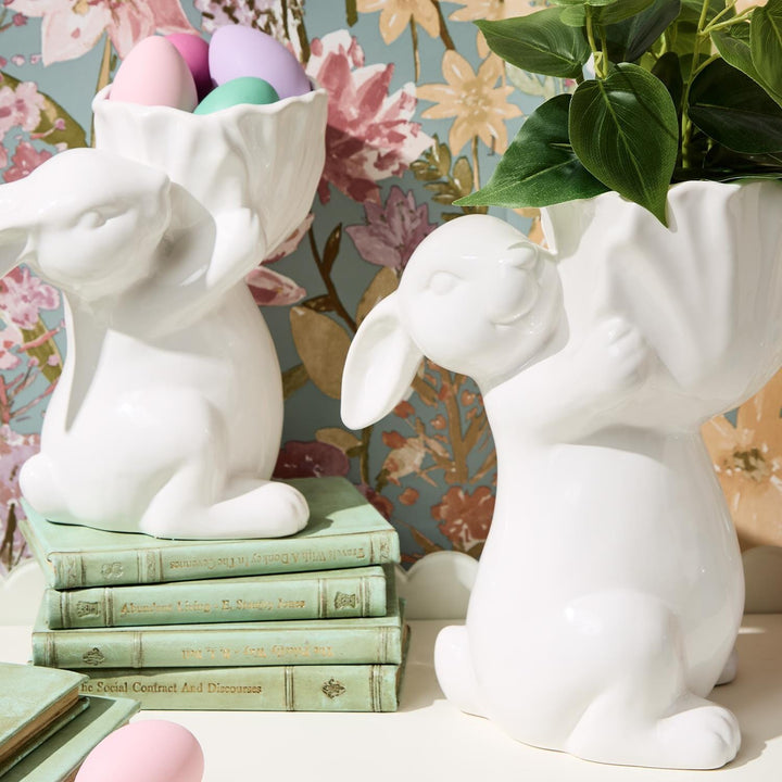 Easter Bunny Cachepot Planter Decor Easter Decorations Two's Company 