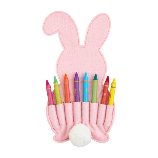 Easter Bunny Crayon Holder Set Activity Toy MudPie Pink 