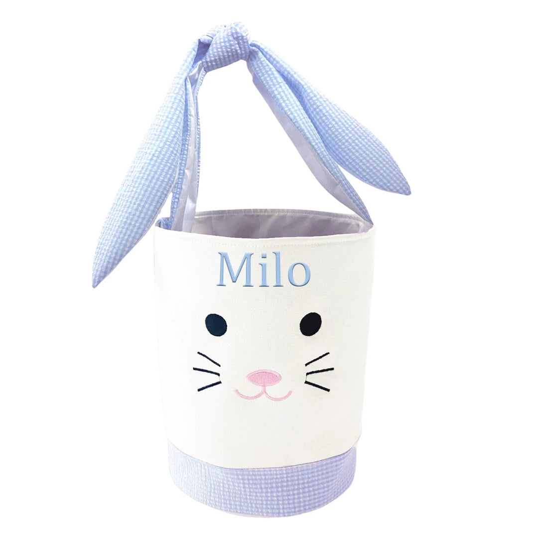 Easter Bunny Ears Basket - Blue Easter Basket Bits & Bows 