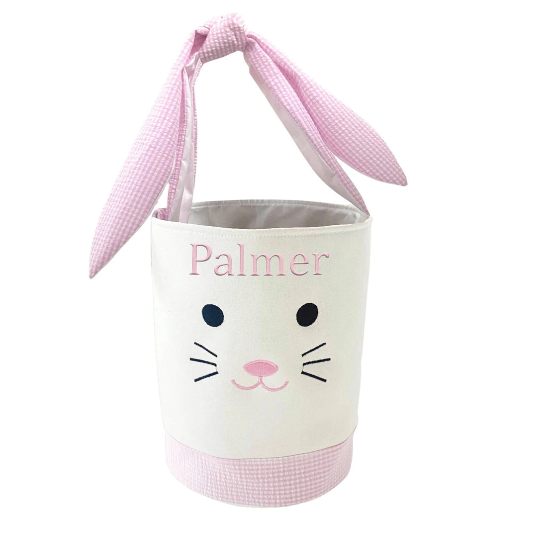 Easter Bunny Ears Basket - Pink Easter Basket Bits & Bows 