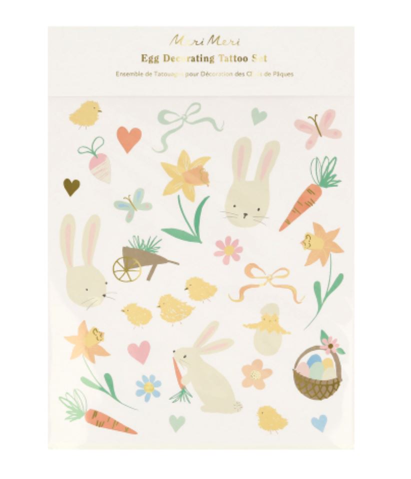 Easter Icons Egg Decorating Tattoo Set Artwork Meri Meri 