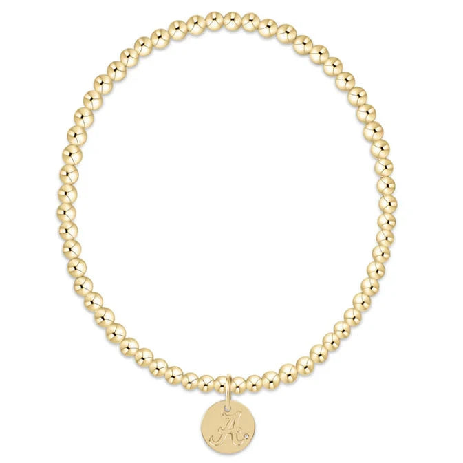 eCollegiate Classic Gold 3mm Bracelet - Alabama Disc Womens Bracelet ENewton 