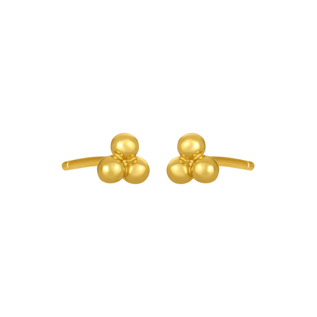 Eden Stud Earrings - Gold Womens Earrings FYB 
