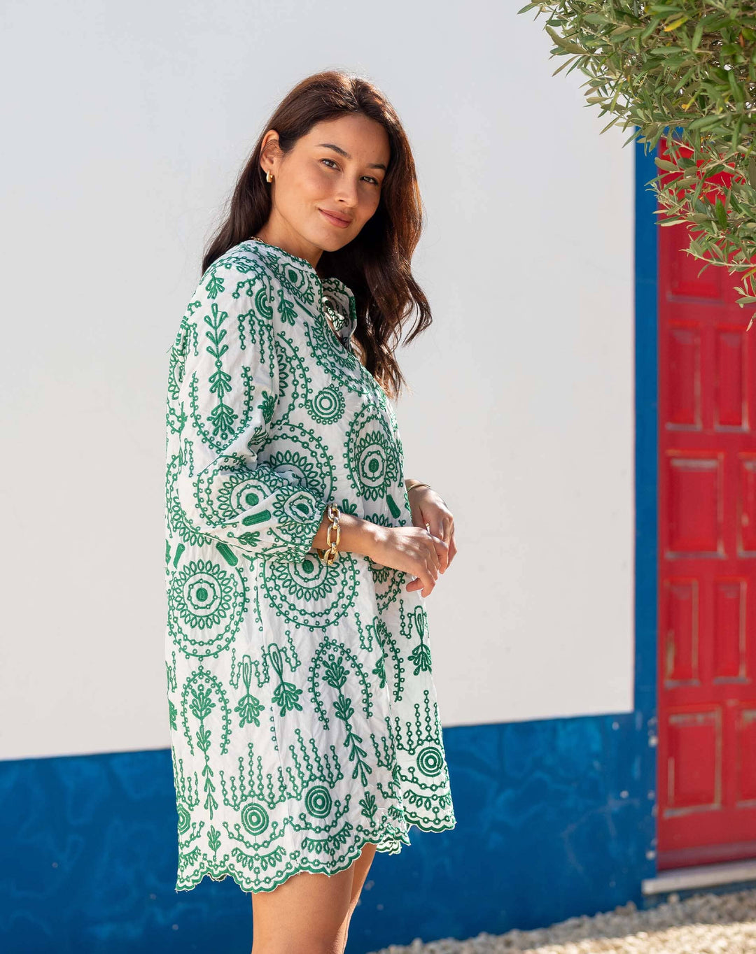 Edie Embroidered Tunic Dress Womens Dress MerSea 