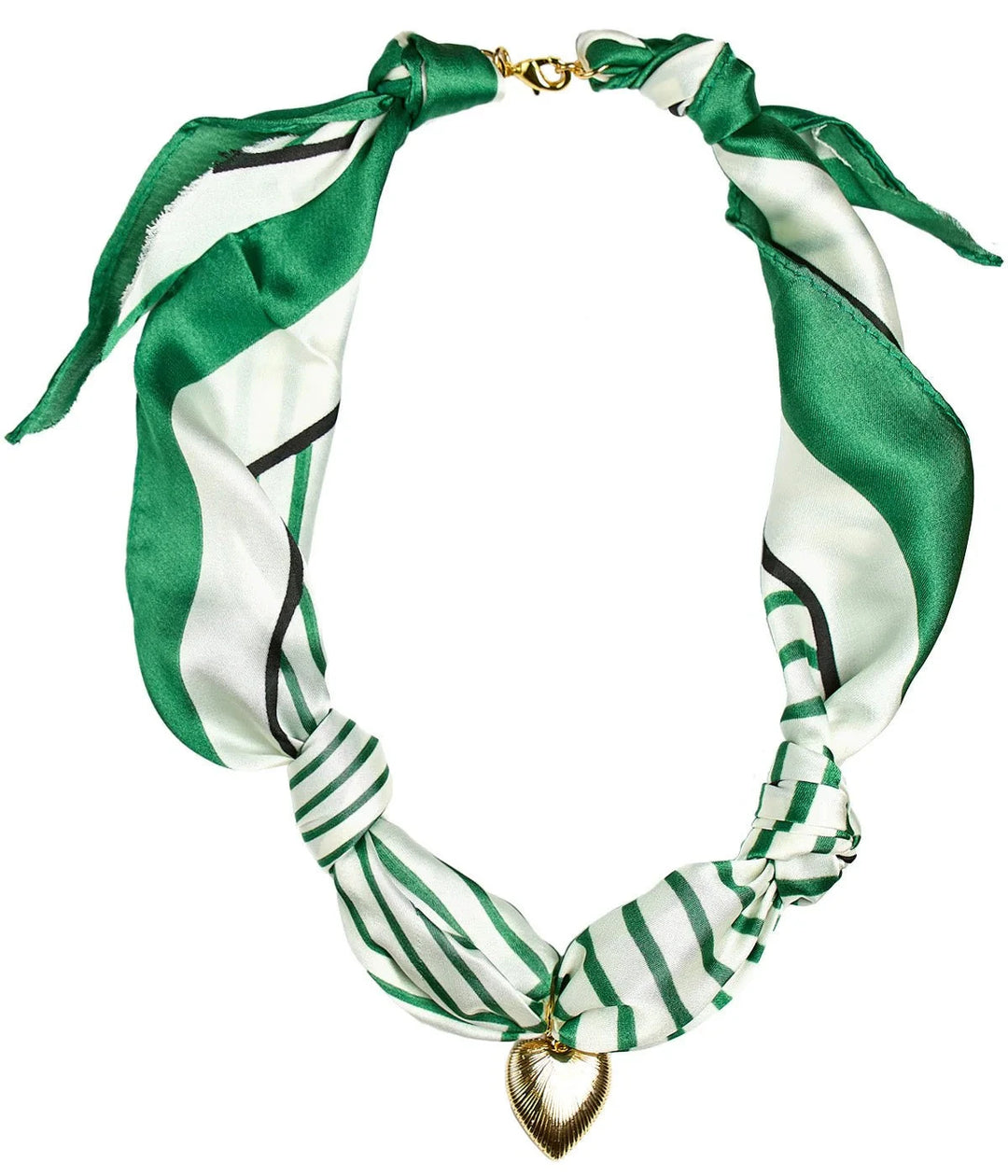 Effie Scarf Necklace - Green Heart Womens Necklace Lisi Lerch 