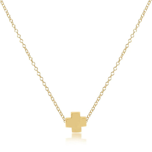 eGirl 14" Necklace Gold - Signature Cross Gold Girl Necklace ENewton 