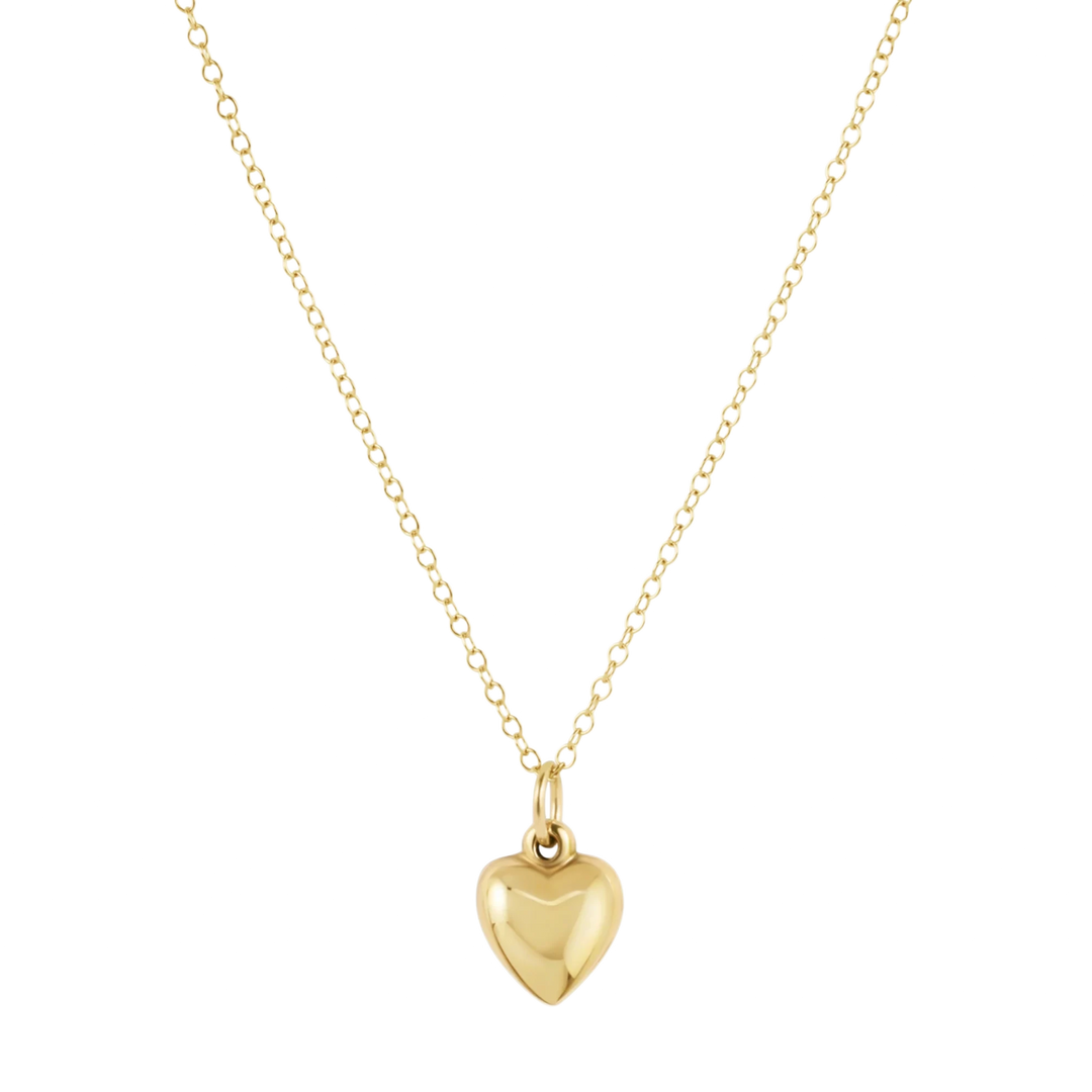 eGirl 14" Necklace - Love Plush Small Gold Charm Girl Necklace ENewton 
