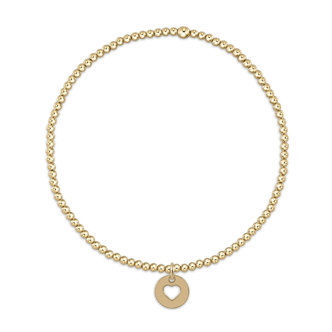 eGirl Classic Gold 2mm Bead Bracelet - Love Small Gold Disc Girl Bracelet ENewton 