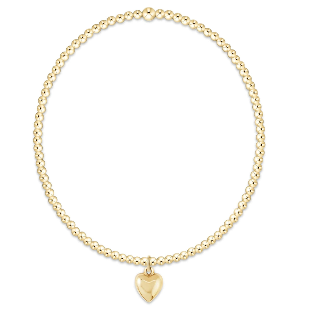eGirl Classic Gold 2mm Bracelet - Love Plush Small Charm Girl Bracelet ENewton 