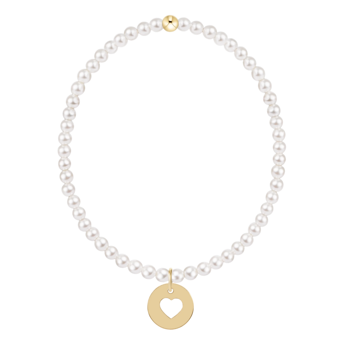 eGirl Classic Pearl 3mm Bracelet - Love Disc Girl Bracelet ENewton 