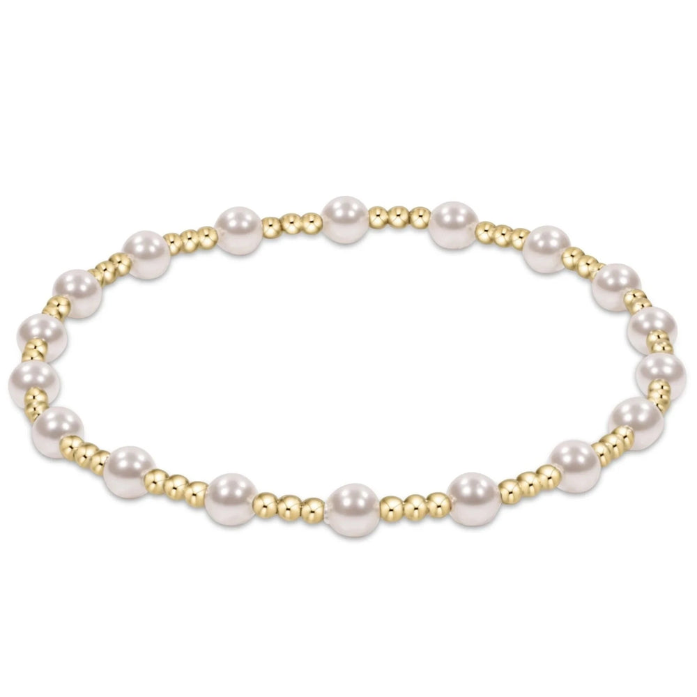 eGirl Classic Sincerity Pattern 4mm Bead Bracelet - Pearl Girl Bracelet ENewton 