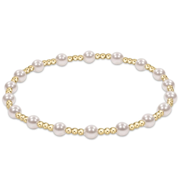 eGirl Classic Sincerity Pattern 4mm Bead Bracelet - Pearl Girl Bracelet ENewton 