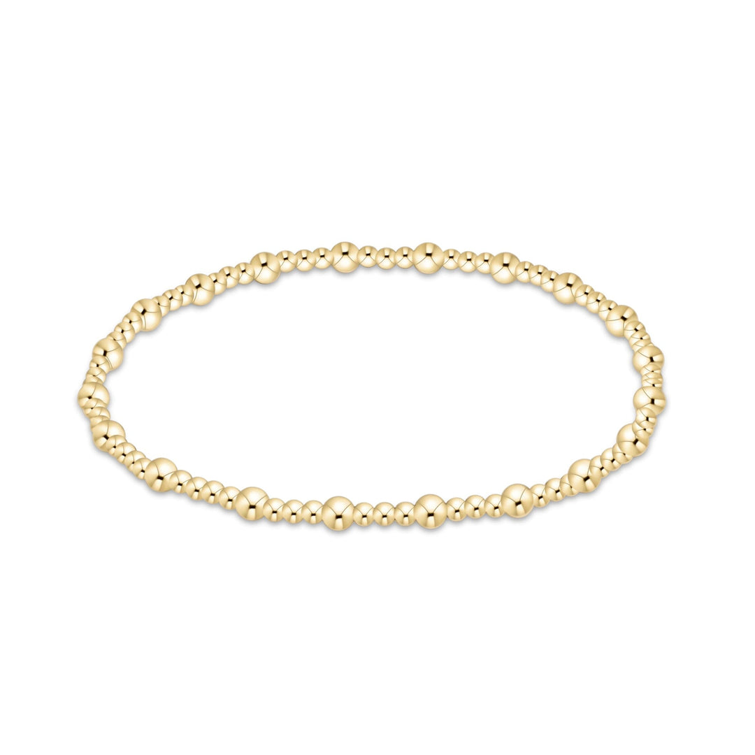 eGirl Classic Sincerity Pattern Bead Bracelet - Gold Girl Bracelet ENewton 3mm 