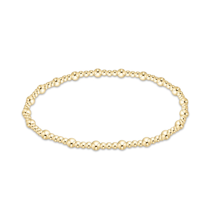 eGirl Classic Sincerity Pattern Bead Bracelet - Gold Girl Bracelet ENewton 3mm 