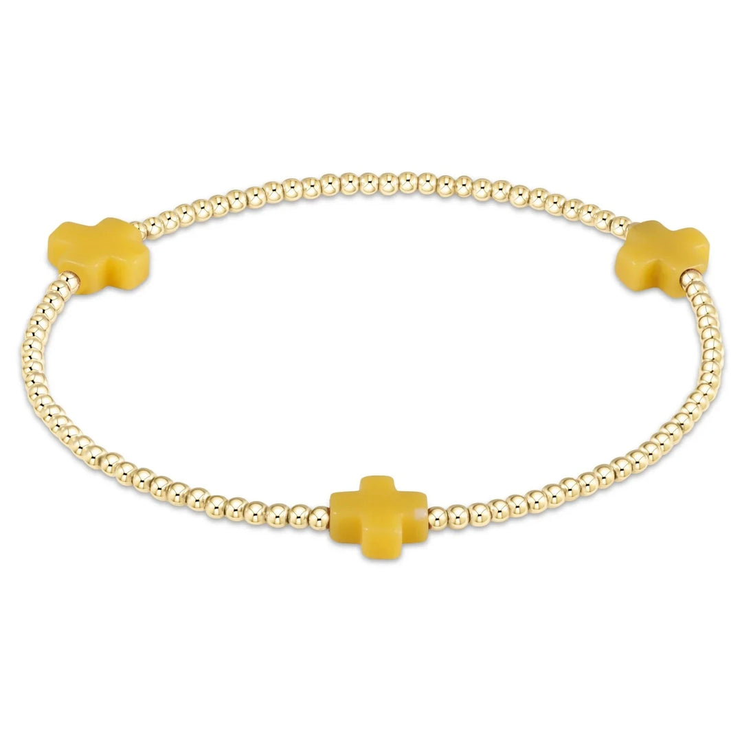 eGirl Signature Cross 3mm Bracelet Girl Bracelet ENewton Canary 
