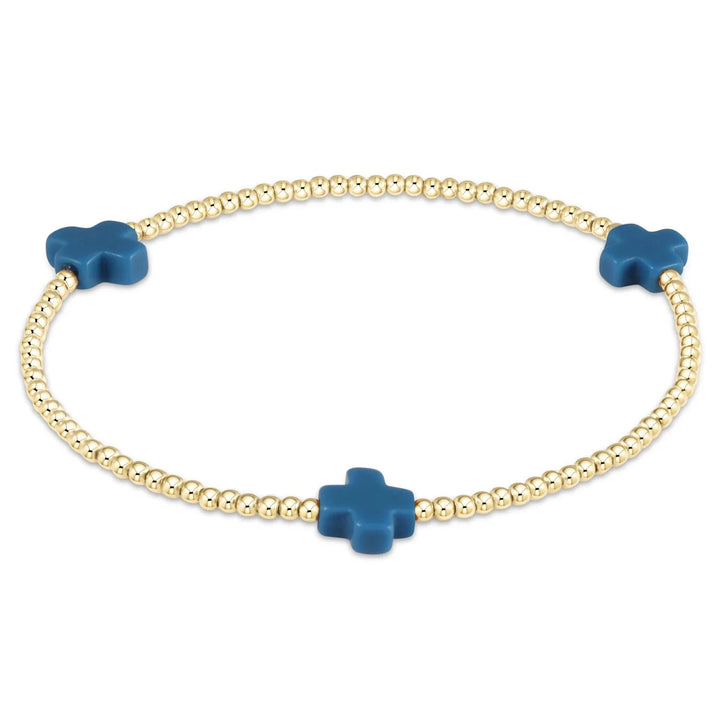 eGirl Signature Cross 3mm Bracelet Girl Bracelet ENewton Cobalt 