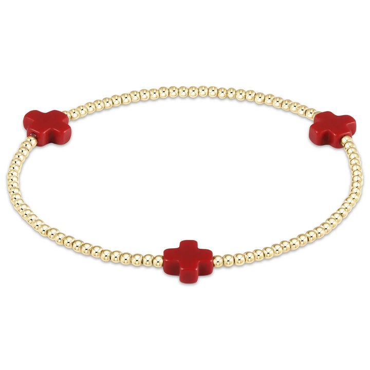 eGirl Signature Cross 3mm Bracelet Girl Bracelet ENewton Red 