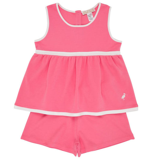 Eliza's Little Set - Hamptons Hot Pink Girl Short Set Beaufort Bonnet 