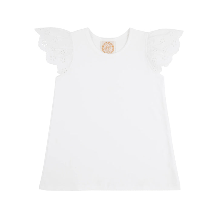 Ellen's Eyelet Top - Worth Avenue White Girl Shirt Beaufort Bonnet 