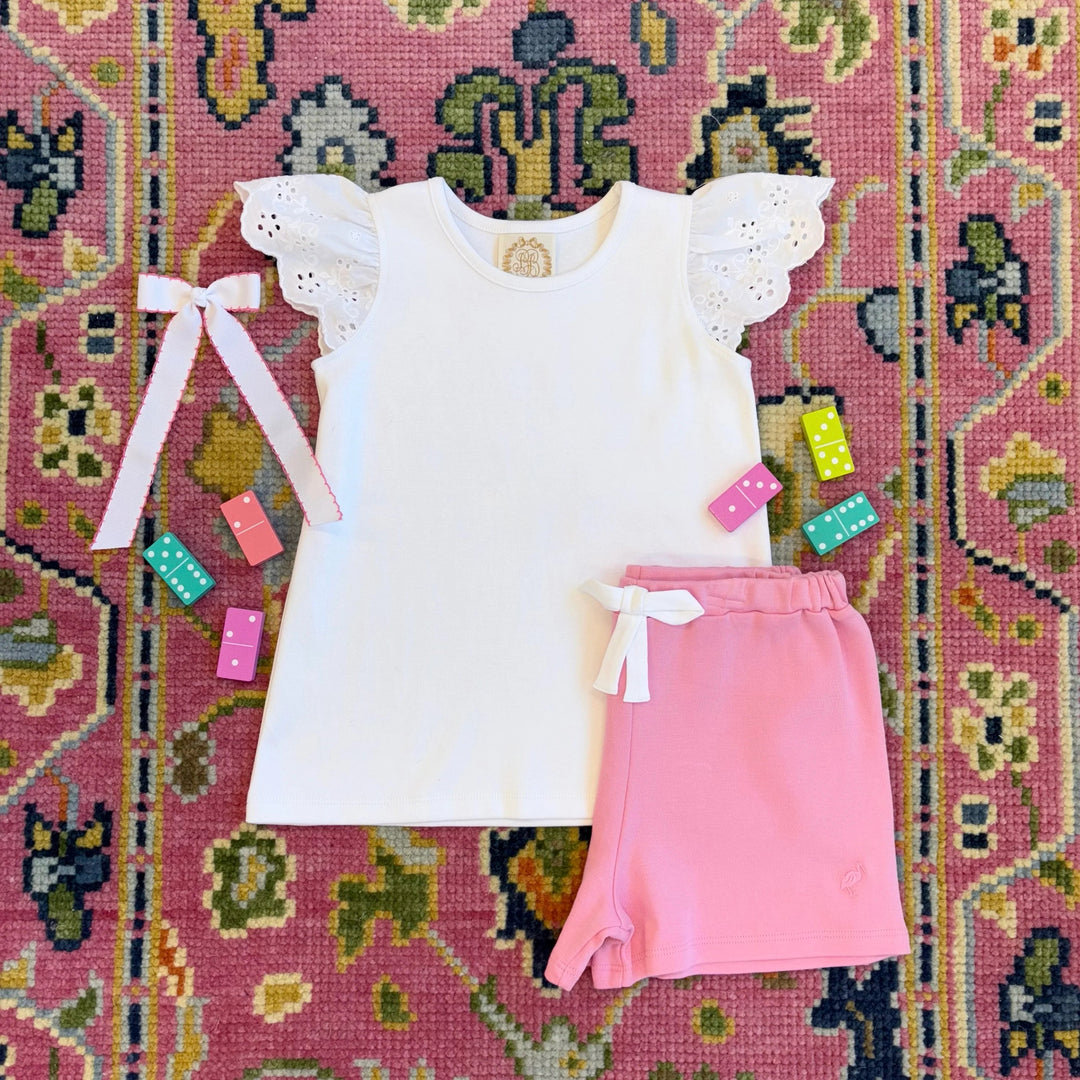 Ellen's Eyelet Top - Worth Avenue White Girl Shirt Beaufort Bonnet 