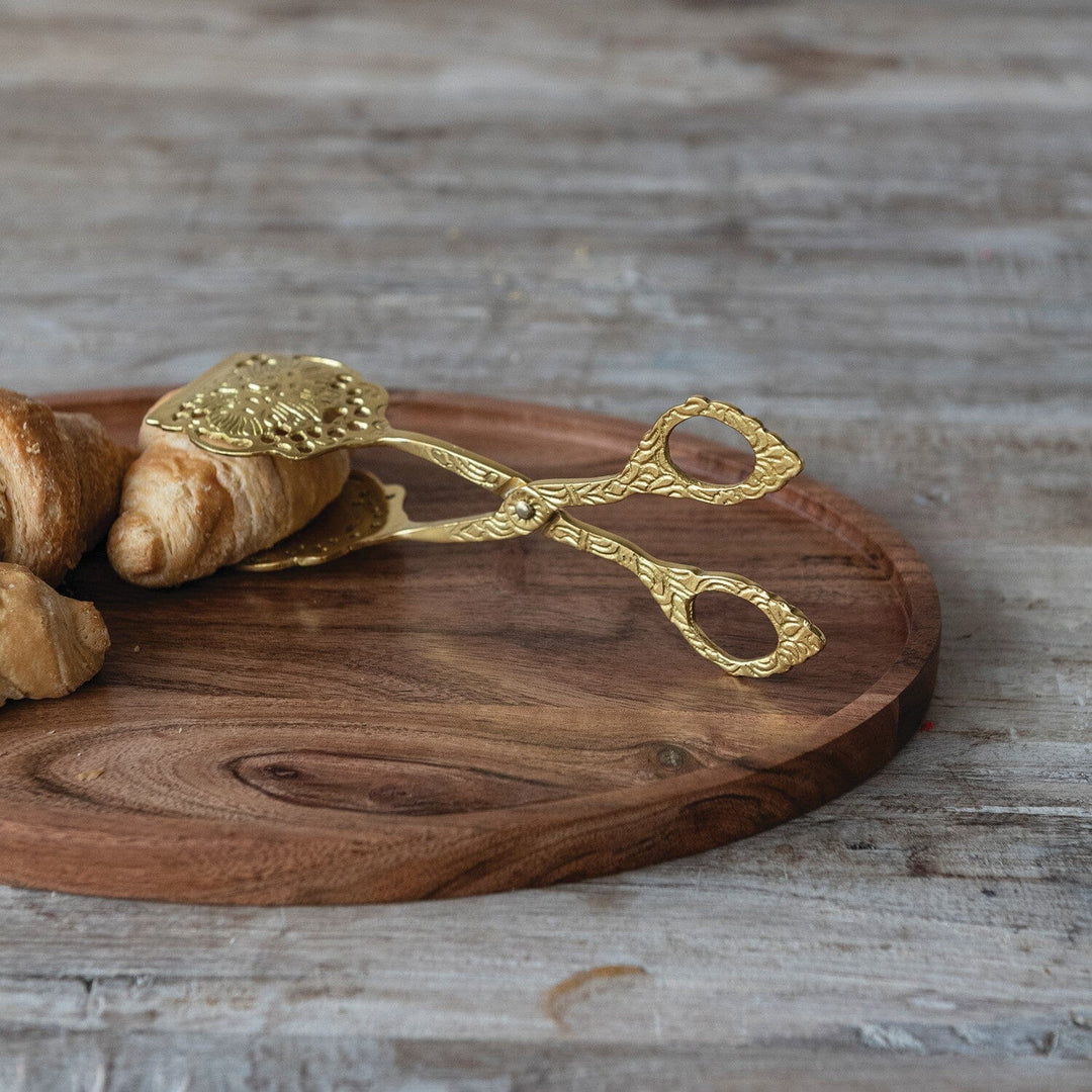 Embossed Brass Tongs Bar Tools Creative Co-Op 