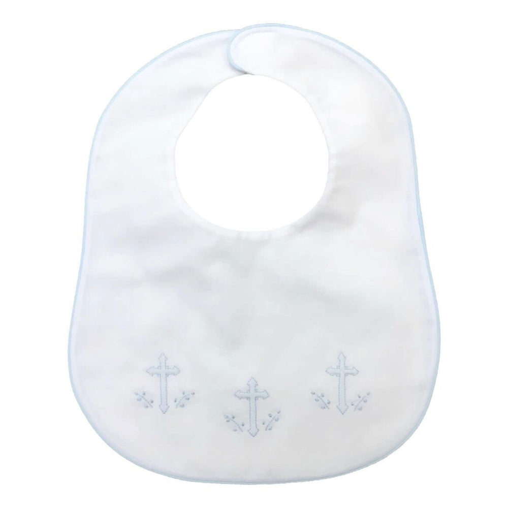 Embroidered Cross Bibs Bib Auraluz Blue 