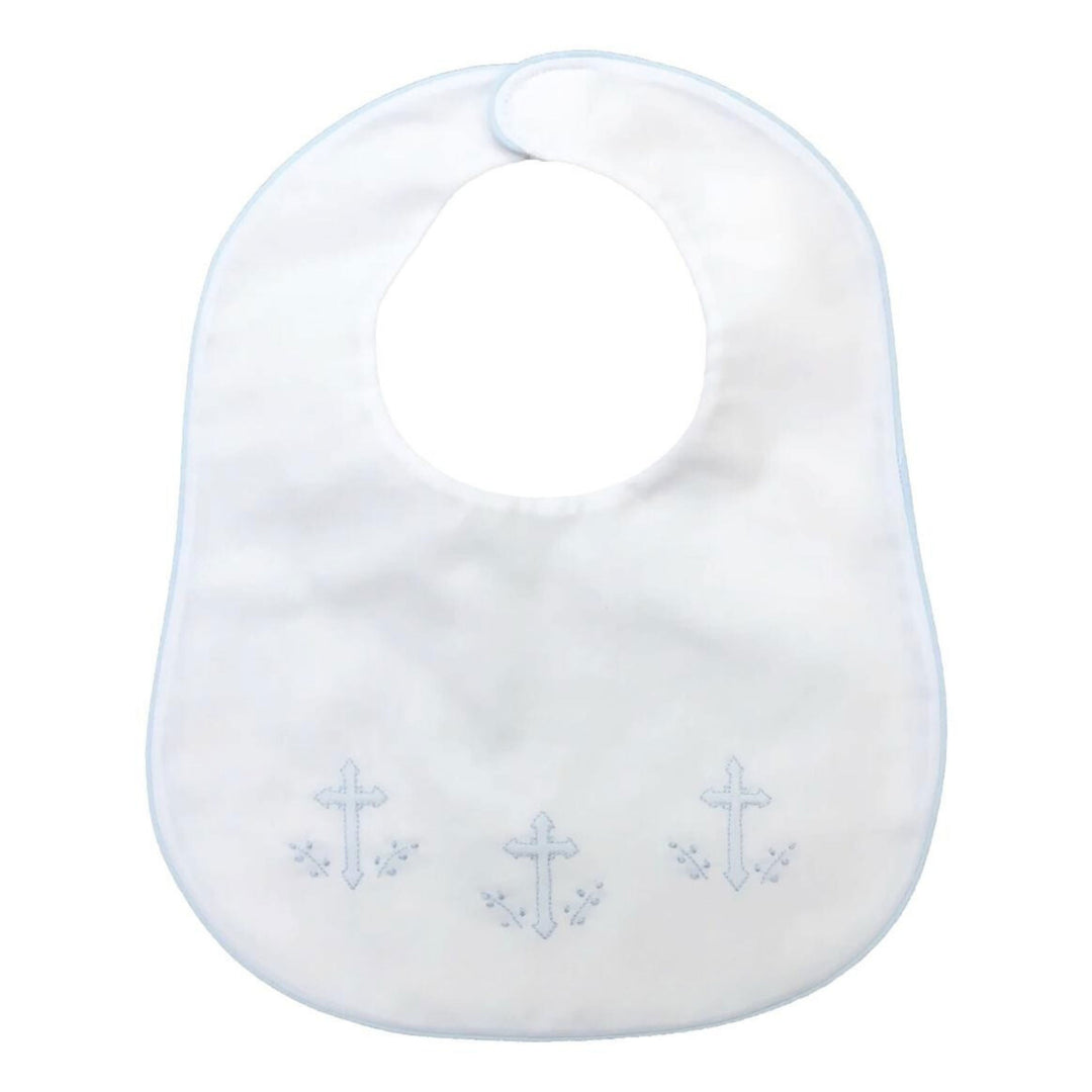 Embroidered Cross Bibs Bib Auraluz Blue 