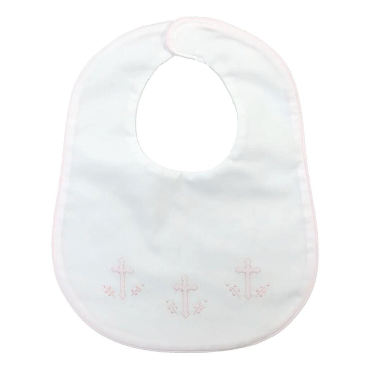 Embroidered Cross Bibs Bib Auraluz Pink 
