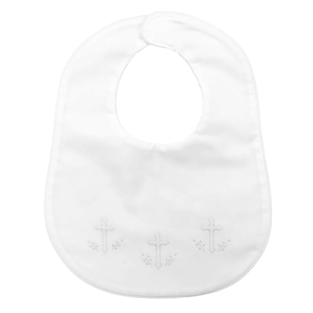 Embroidered Cross Bibs Bib Auraluz White 