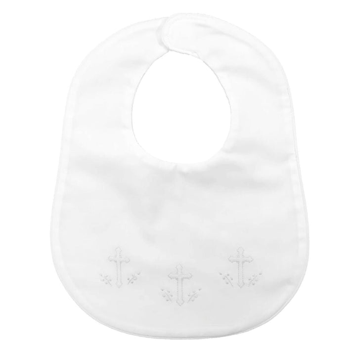 Embroidered Cross Bibs Bib Auraluz White 