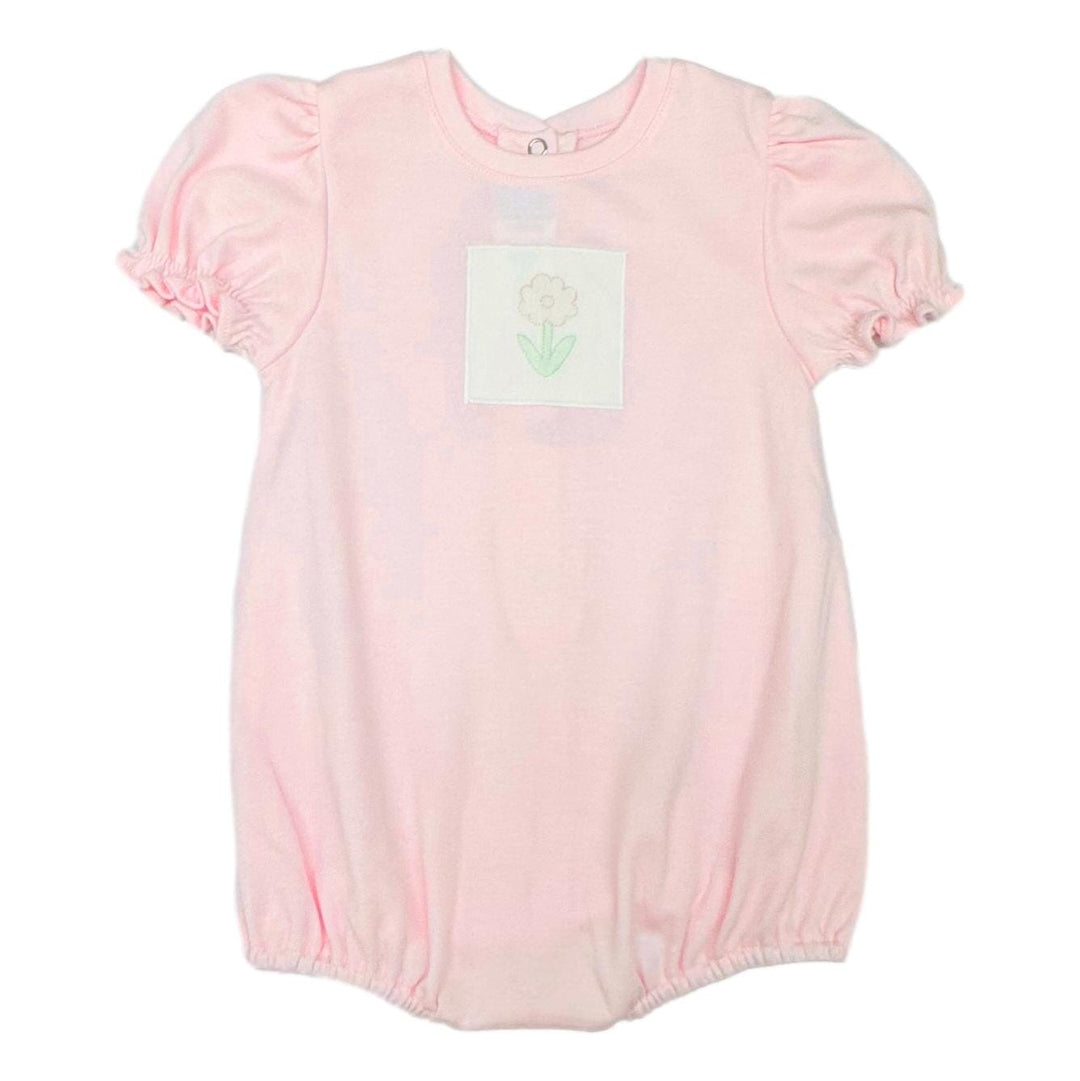 Embroidered Flower Panel Knit Bubble Girl Bubble Auraluz 