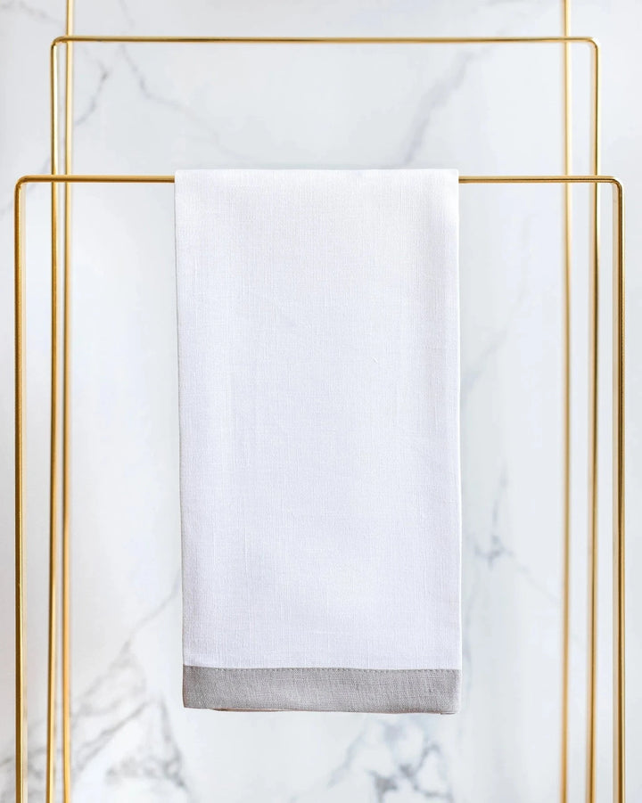 Emilia Guest Towel Tea Towels Linen Way Victorian Grey 