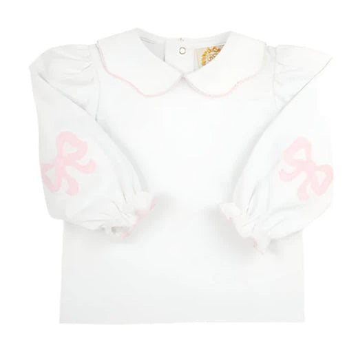Emma's Elbow Patch Top & Onesie - Palm Beach Pink Girl Shirt Beaufort Bonnet 2T 