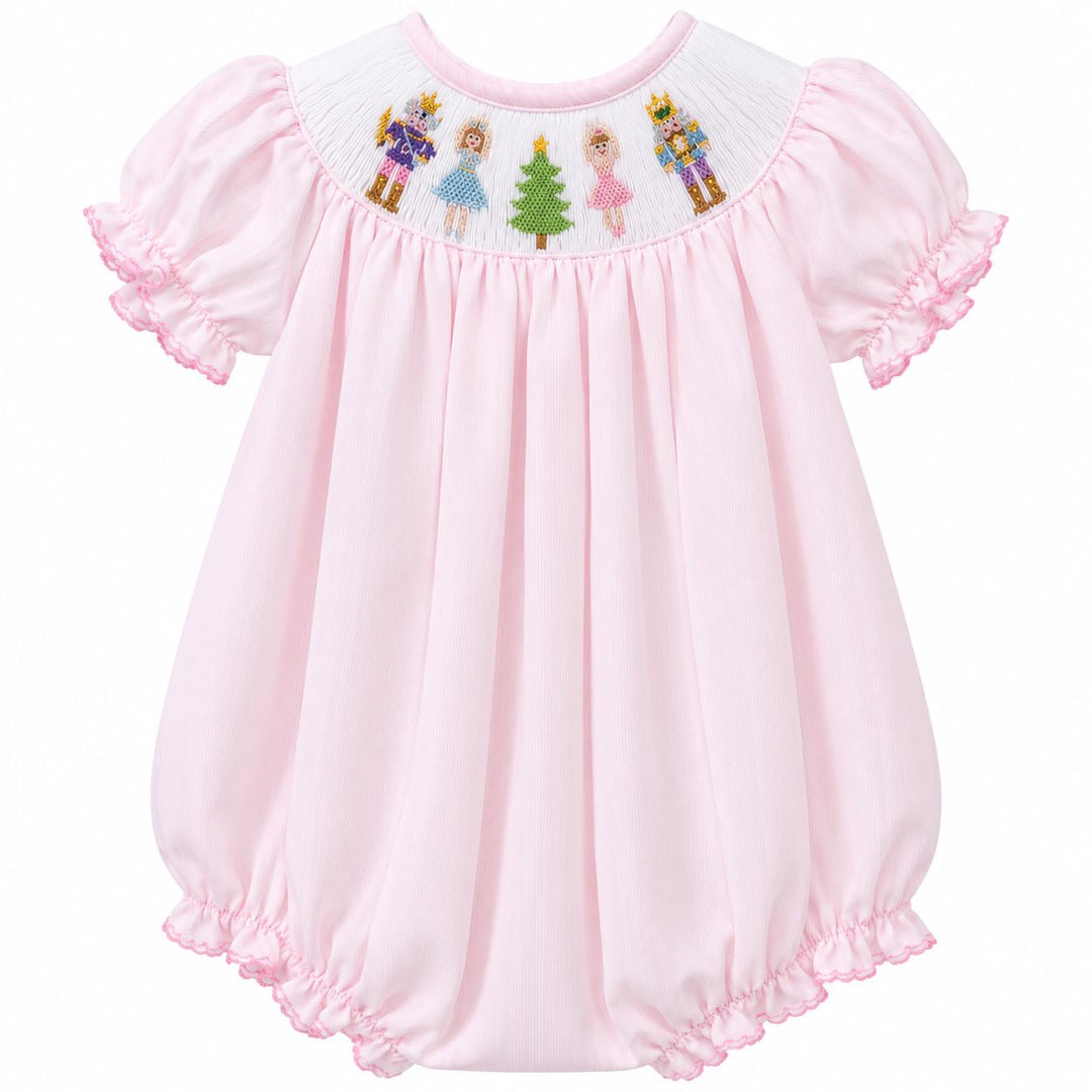 Emmie Nutcracker Smocked Bubble Girl Bubble Lulu Bebe 