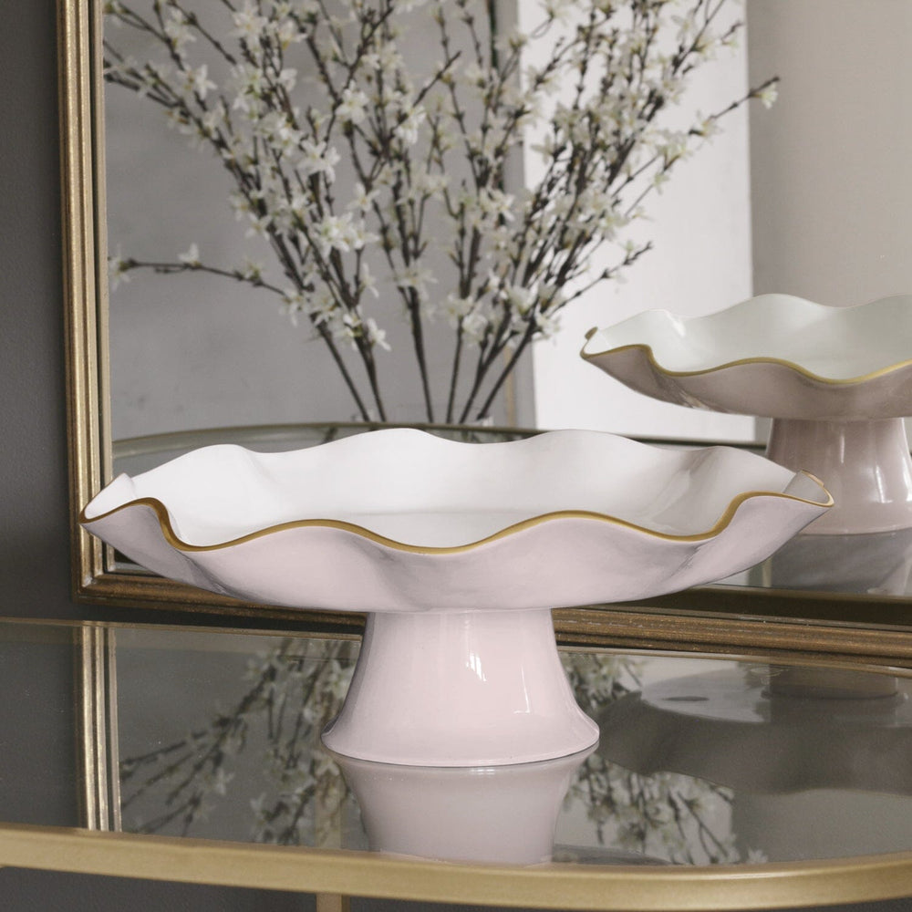ENCANTO Carola Pedestal Cake Plate - Camellia and White Cake Stand Beatriz Ball 