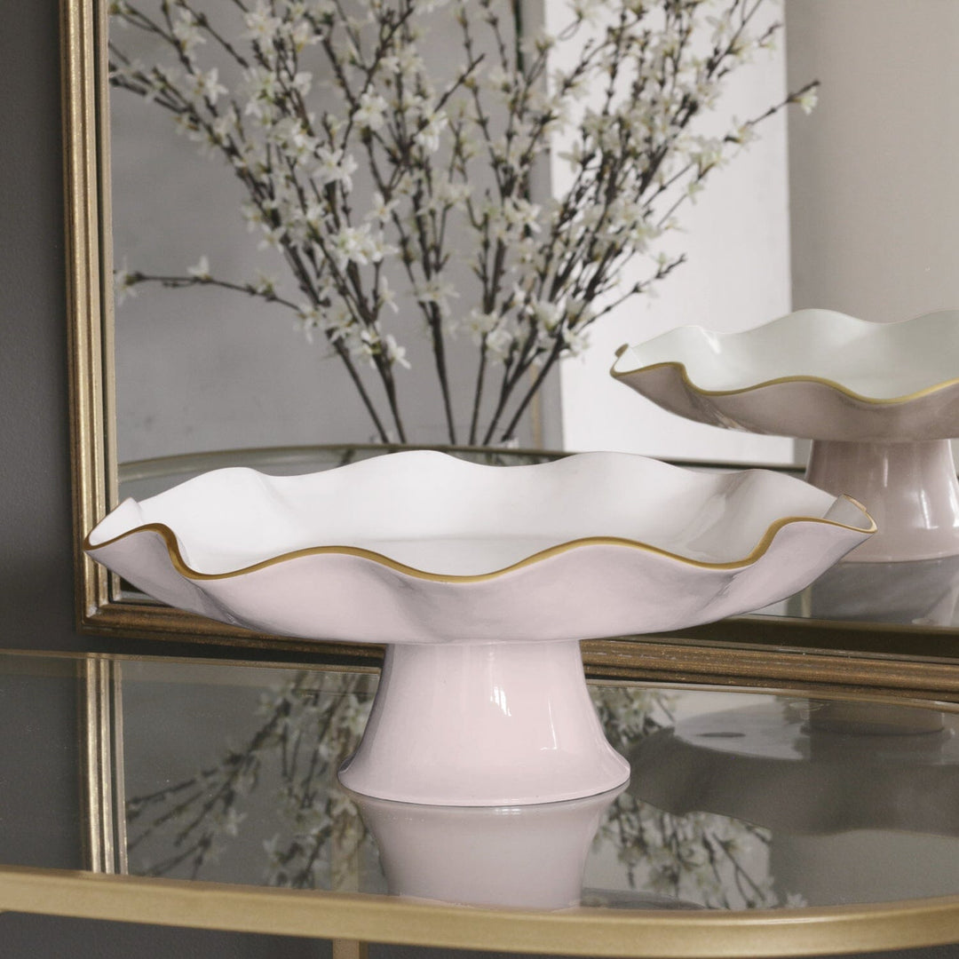 ENCANTO Carola Pedestal Cake Plate - Camellia and White Cake Stand Beatriz Ball 