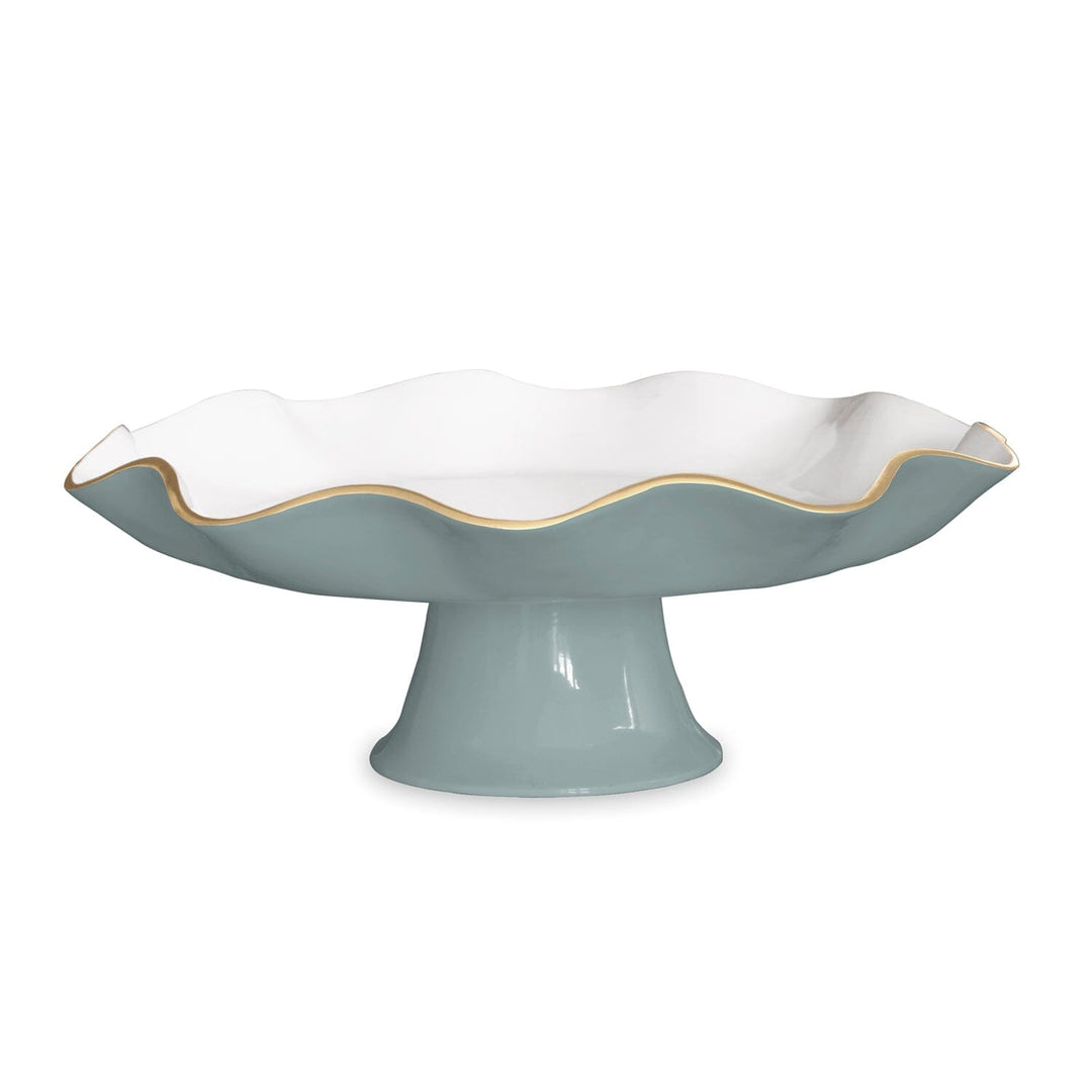 ENCANTO Carola Pedestal Cake Plate - Slate and White Cake Stand Beatriz Ball 