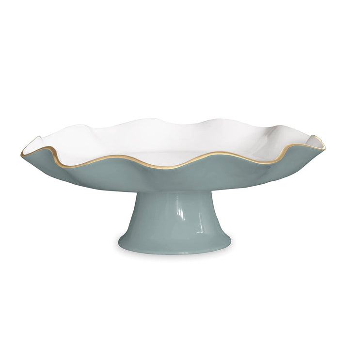 ENCANTO Carola Pedestal Cake Plate - Slate and White Cake Stand Beatriz Ball 